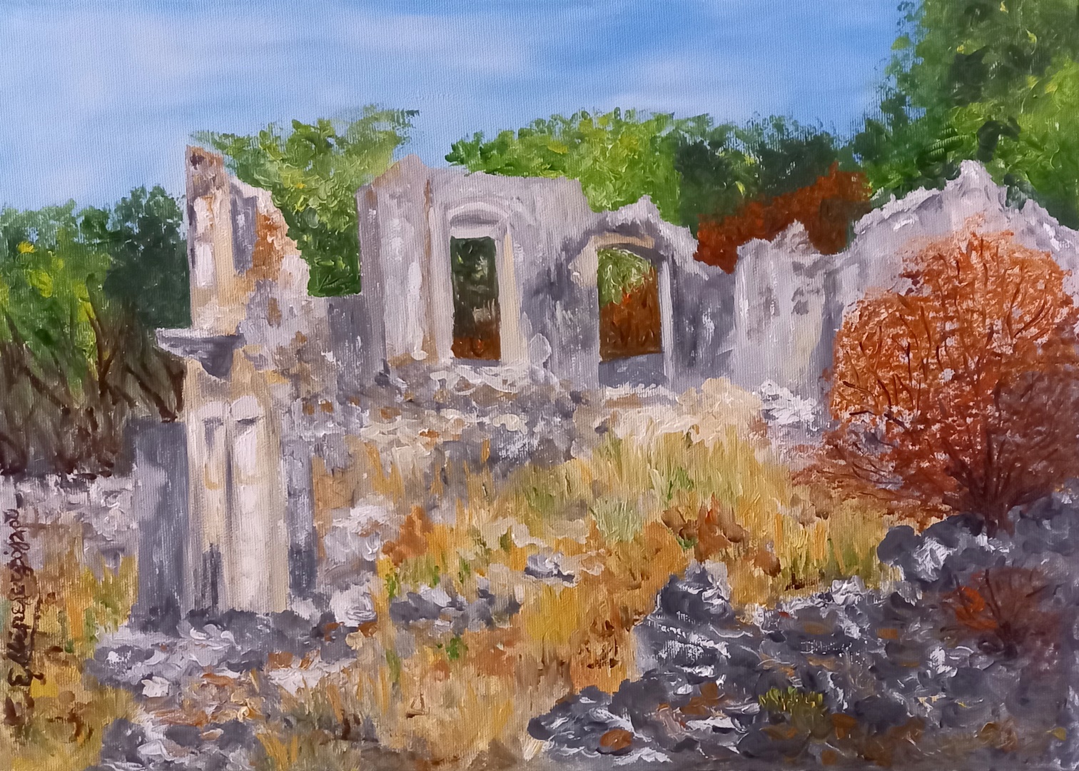Ruins in Farsa village (Kefalonia)